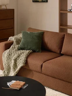Divano letto 3 posti in bouclé con vano contenitore Tasha