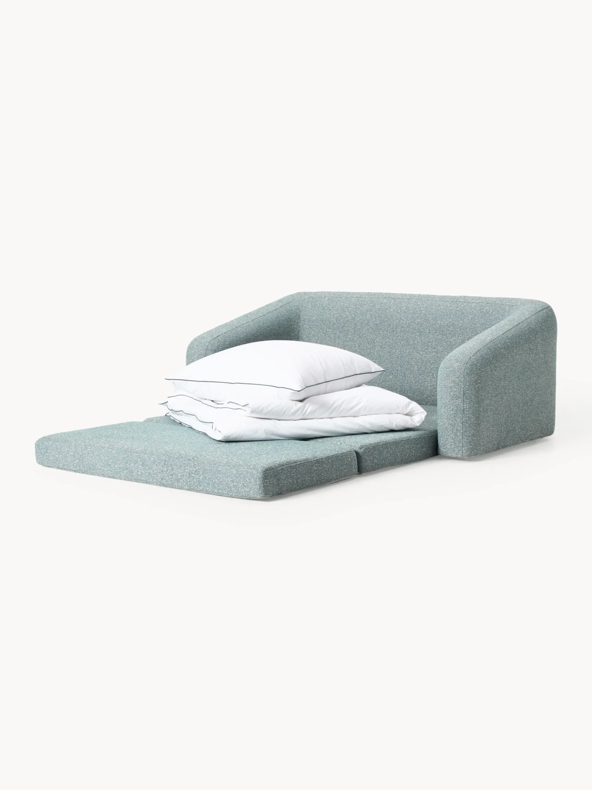 Divano letto 2 posti in bouclé Eliot