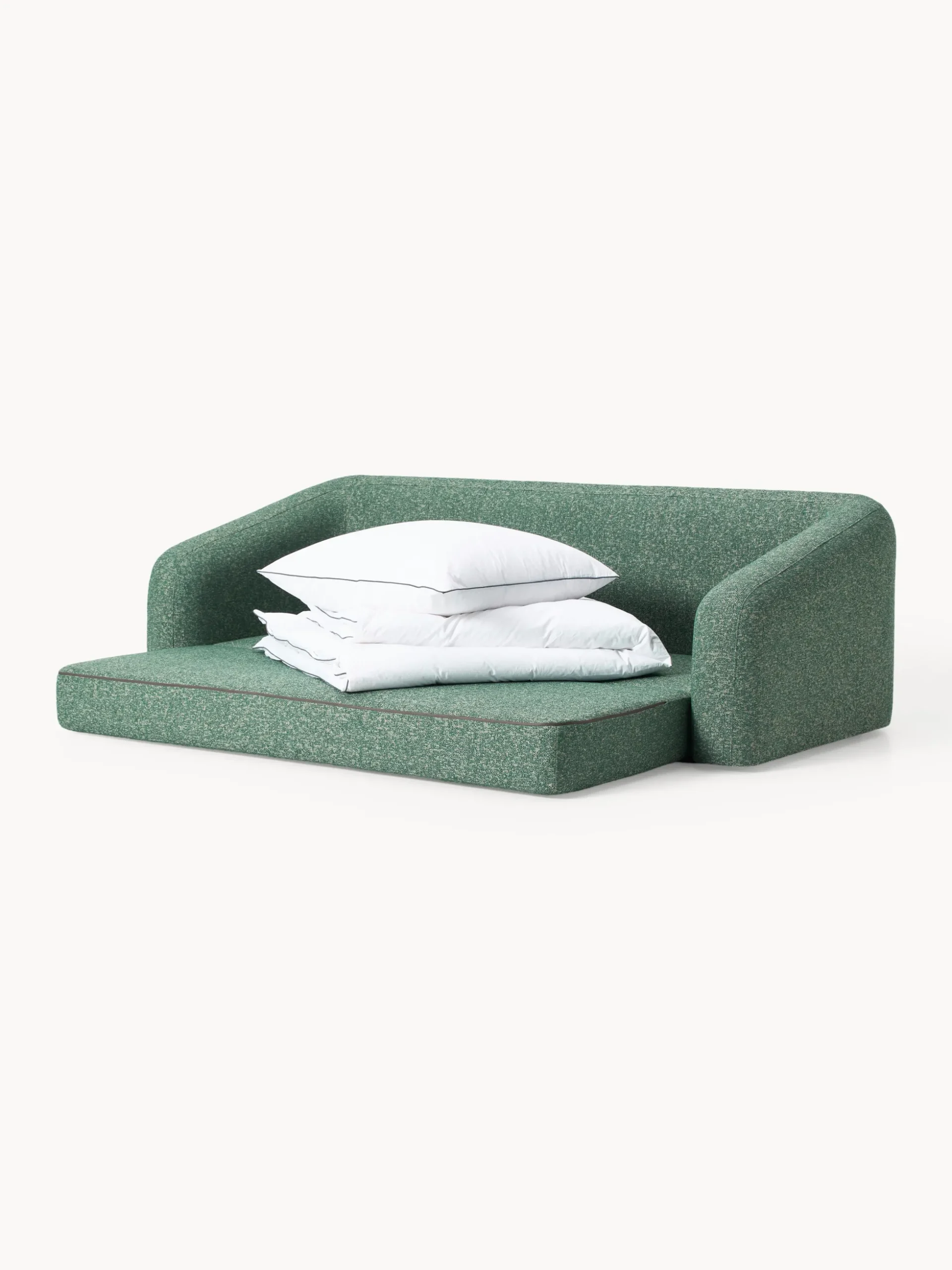 Divano letto 3 posti in bouclé Eliot