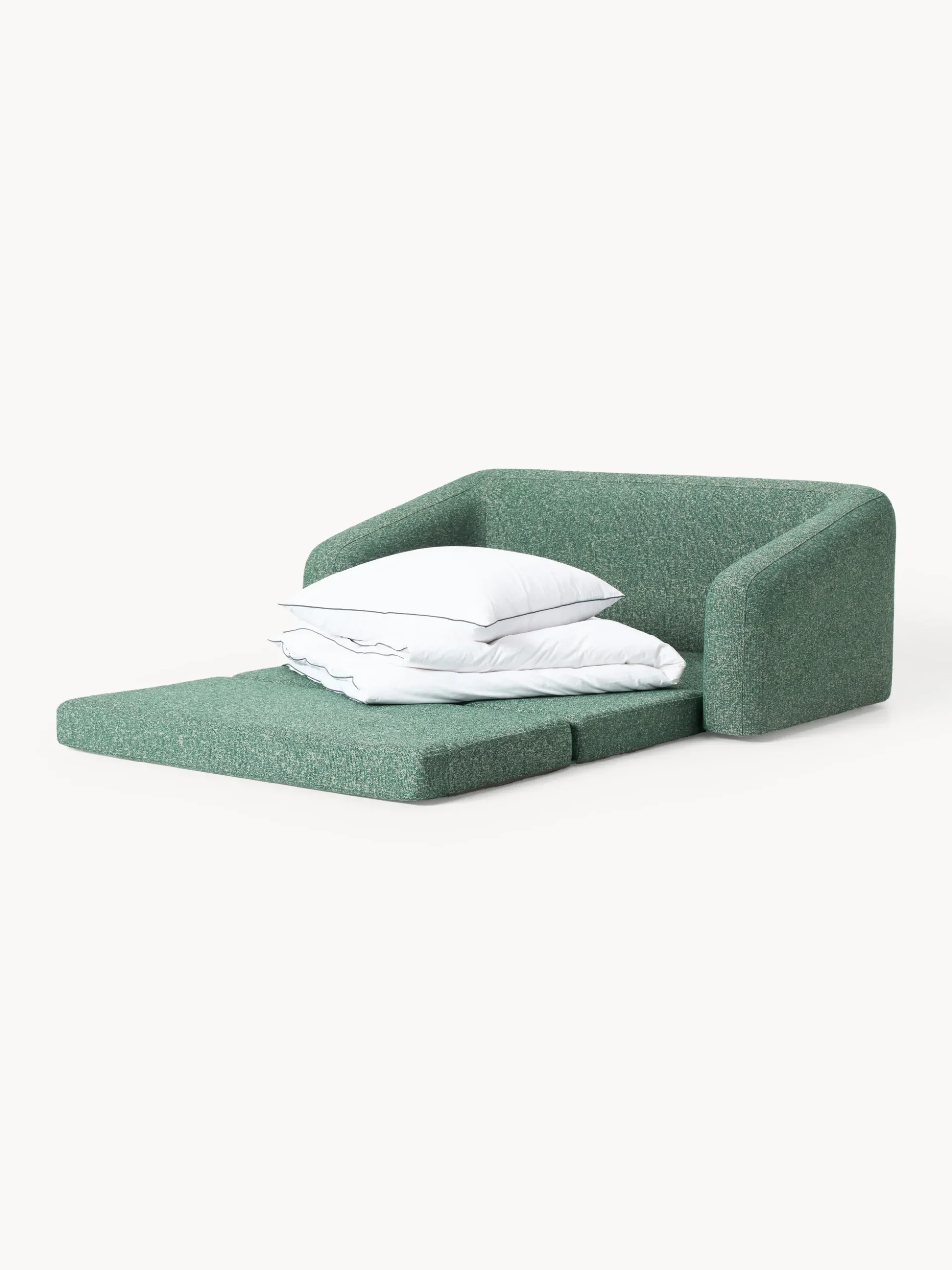 Divano letto 2 posti in bouclé Eliot
