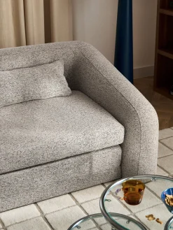 Divano letto 2 posti in bouclé Eliot