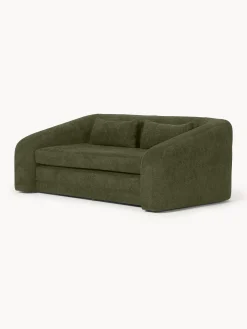 Divano letto 2 posti in teddy-bouclé Eliot