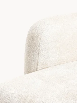 Divano 2 posti con chaise longue in teddy bouclé Wolke