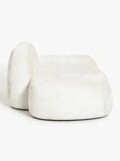 Divano 2 posti con chaise longue in teddy bouclé Wolke