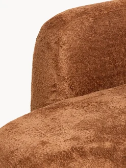 Divano 2 posti con chaise longue in teddy bouclé Wolke