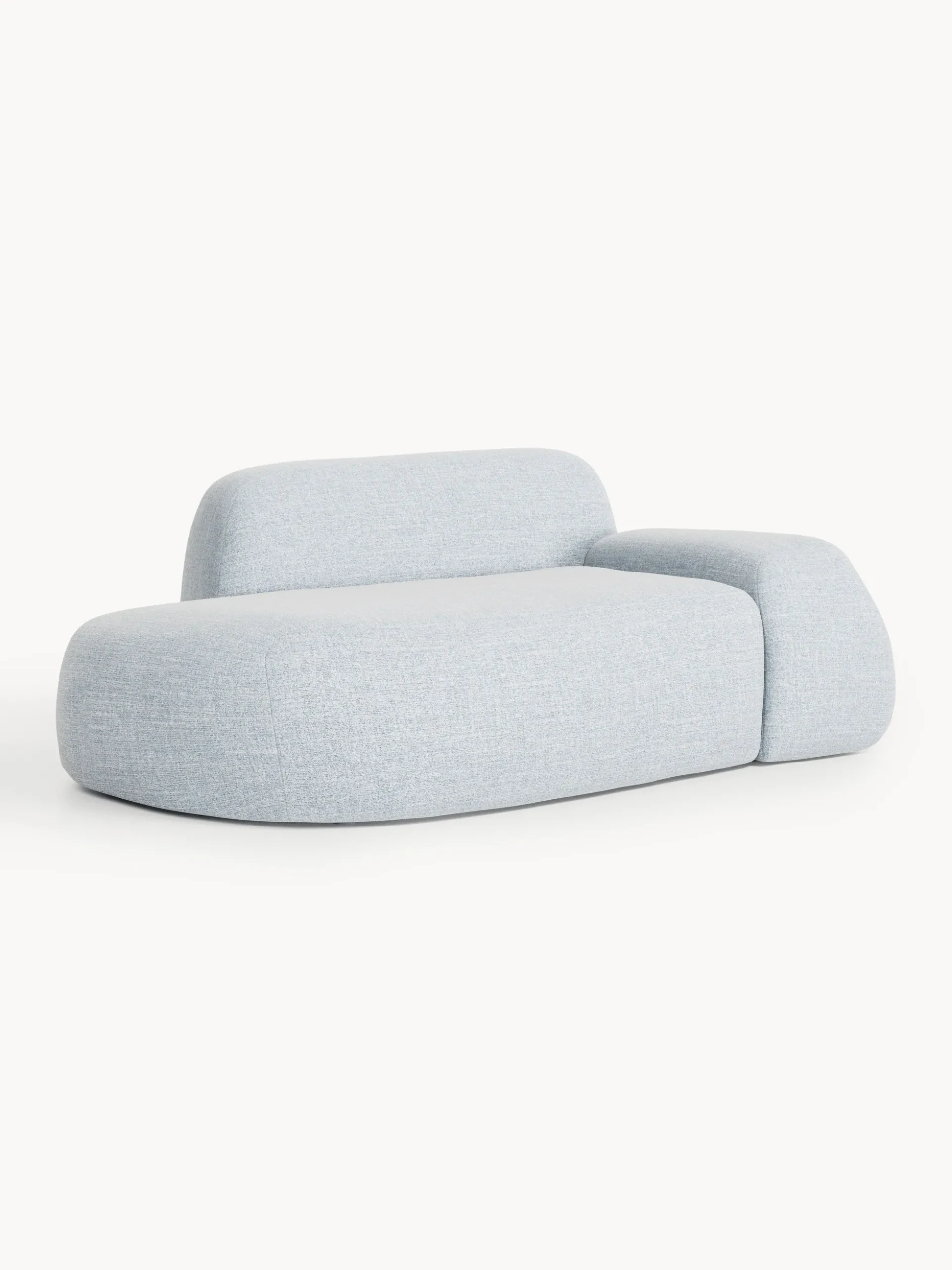 Divano 2 posti in bouclé con chaise longue Wolke