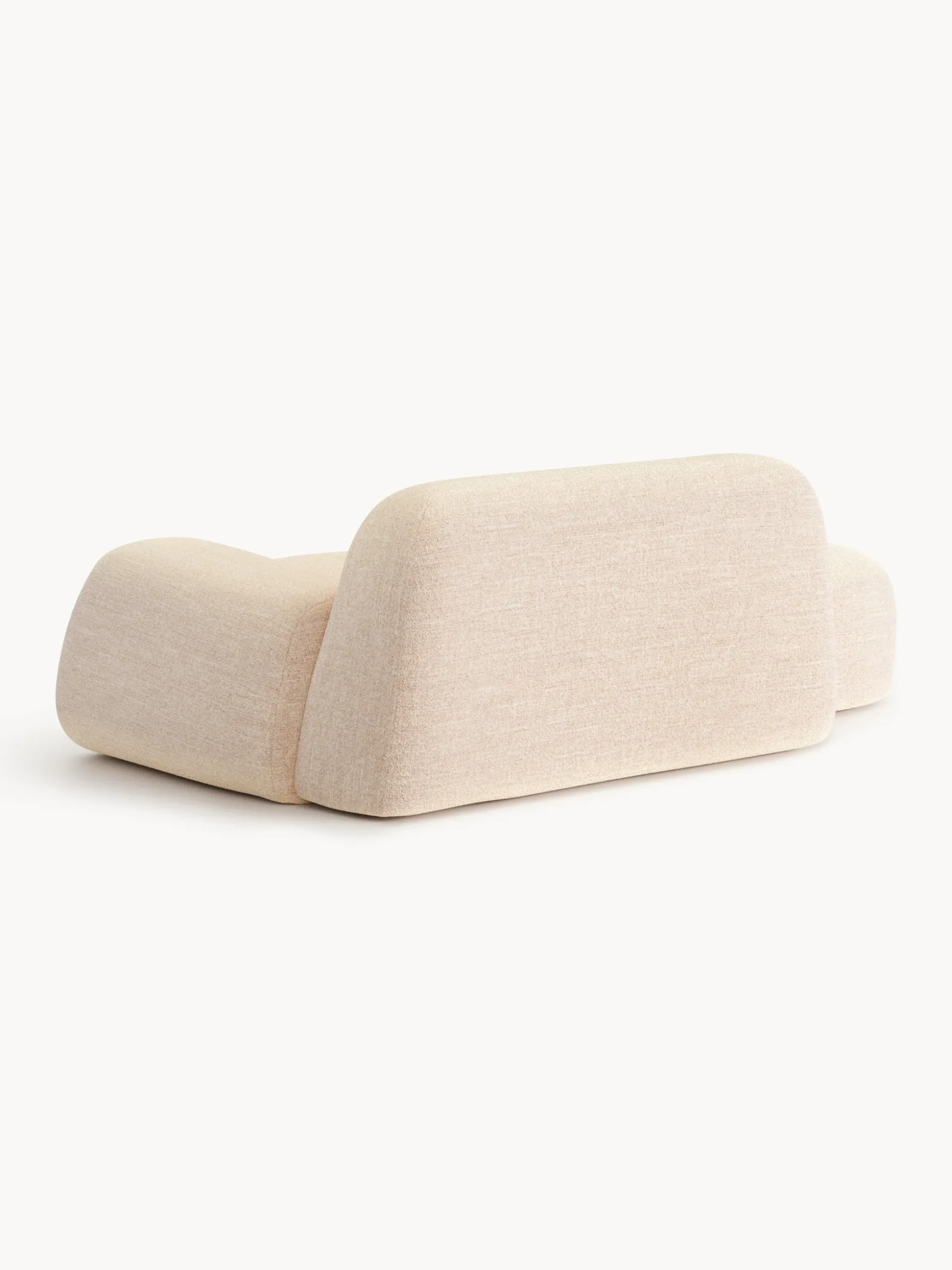 Divano 2 posti in bouclé con chaise longue Wolke