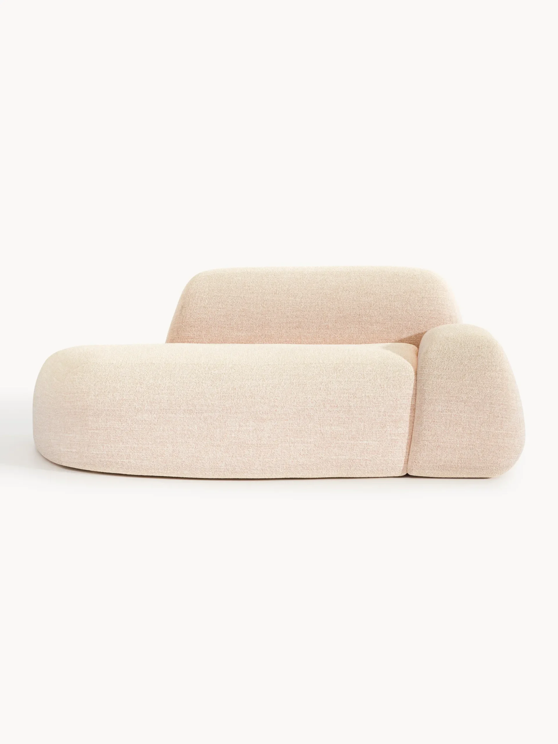 Divano 2 posti in bouclé con chaise longue Wolke