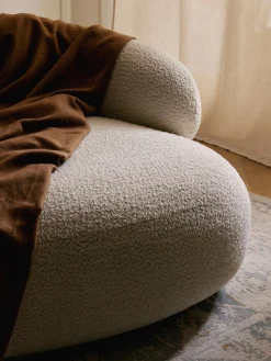 Divano 4 posti in teddy bouclé Alba