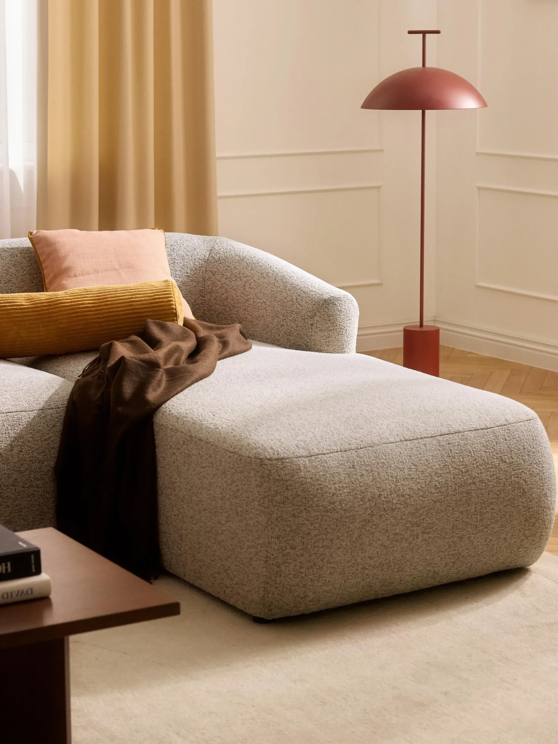 Divano XL componibile in bouclé Sofia