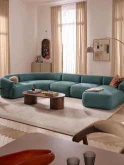 Divano XL componibile in bouclé Sofia