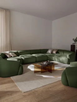 Divano XL componibile in bouclé Sofia