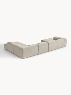 Divano XL componibile in misto lino Lennon