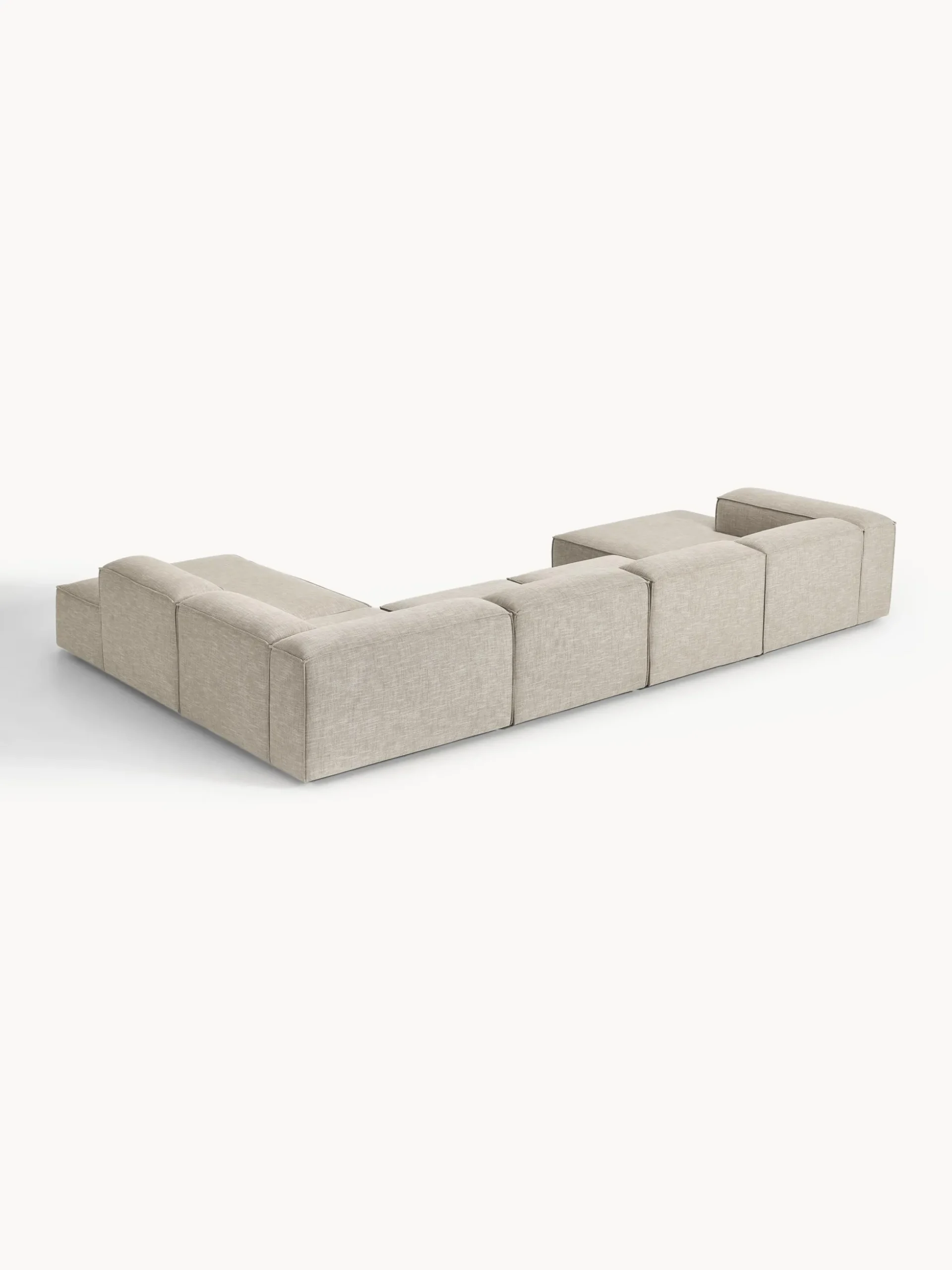 Divano XL componibile in misto lino Lennon