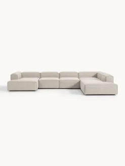 Divano XL componibile in misto lino Lennon