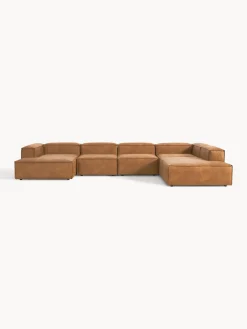 Divano XL componibile in pelle Lennon