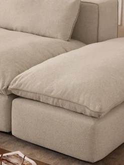 Divano XL componibile 3 posti con poggiapiedi Felix