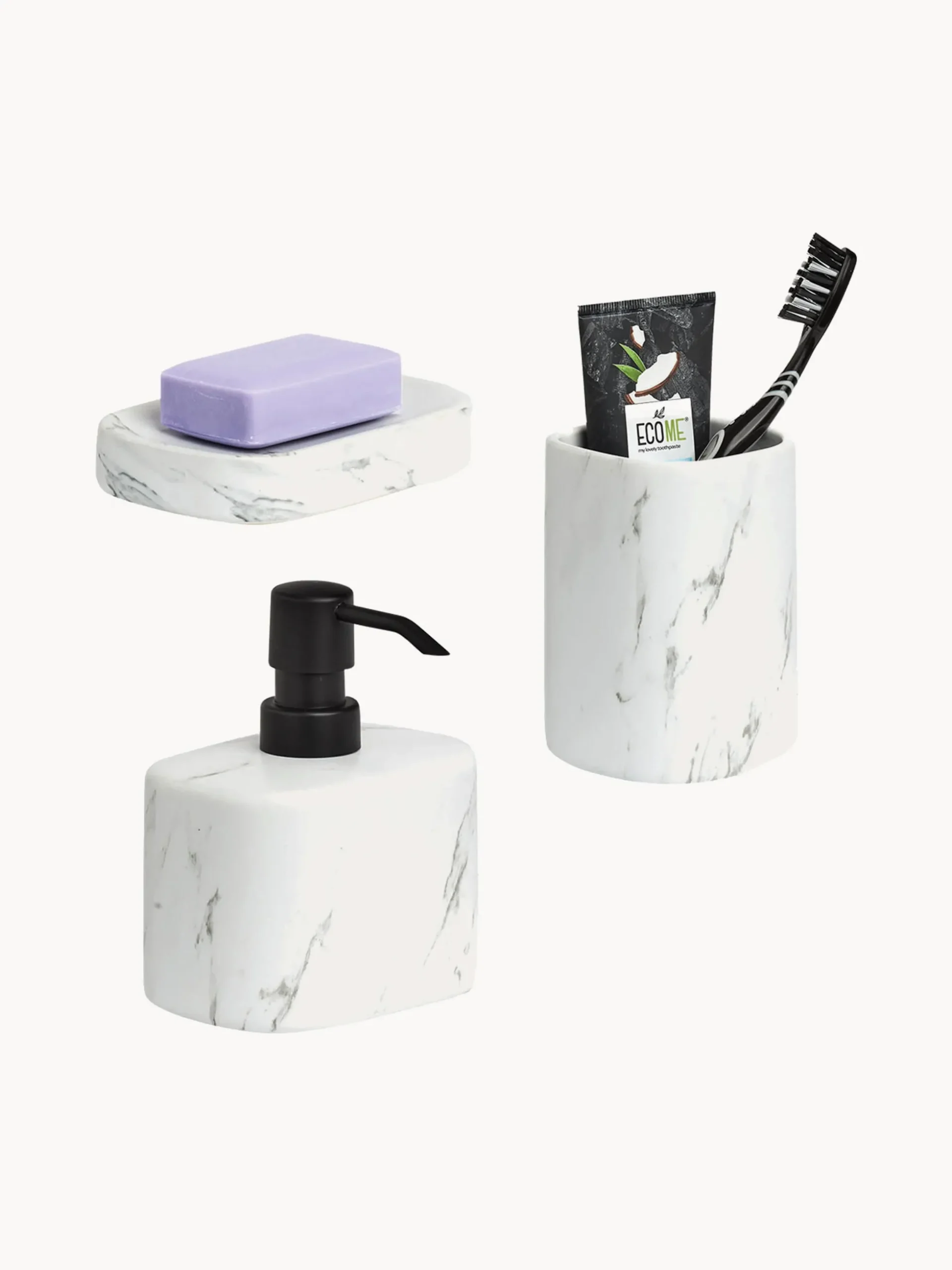 Dosatore di sapone in ceramica Marmor
