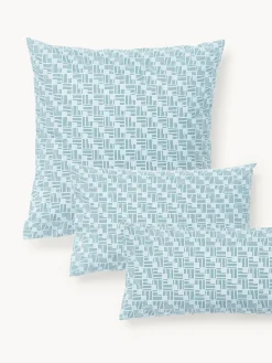 Federa in cotone percalle con stampa geometrica Inki