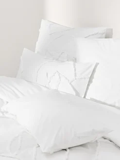 Federa in cotone percalle con design trapuntato Madeline