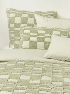 Federa in cotone percalle con decoro trapuntato Scout