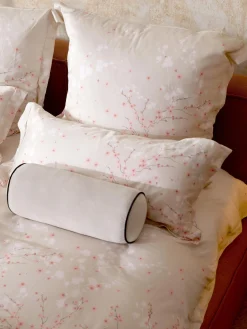 Federa in raso di cotone con stampa floreale Sakura