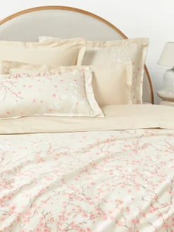 Federa in raso di cotone con stampa floreale Sakura