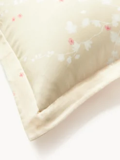 Federa in raso di cotone con stampa floreale Sakura