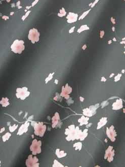 Federa in raso di cotone con stampa floreale Sakura