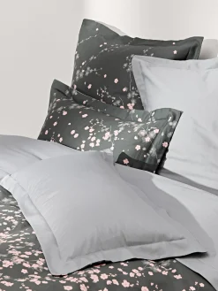 Federa in raso di cotone con stampa floreale Sakura