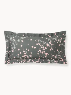 Federa in raso di cotone con stampa floreale Sakura