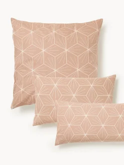 Federa reversibile in cotone con stampa geometrica Ilda