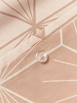Federa reversibile in cotone con stampa geometrica Ilda