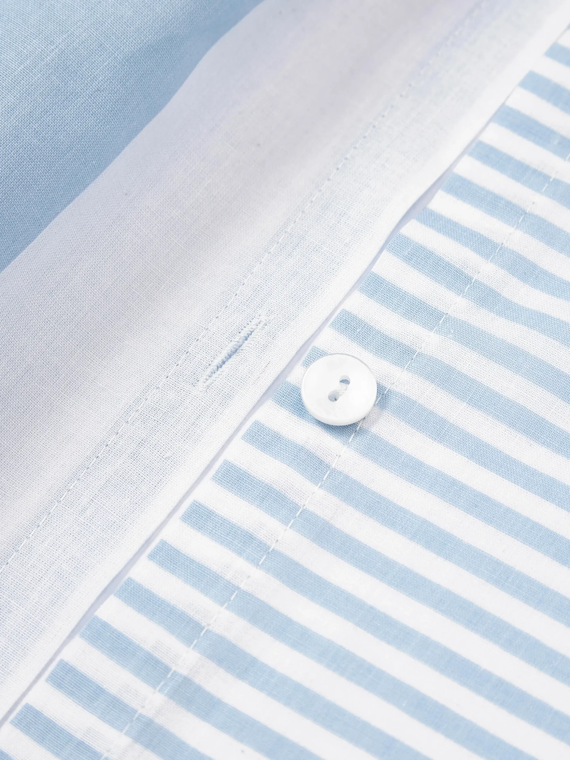 Federa reversibile in cotone a righe Lorena