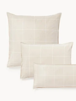 Federa reversibile in flanella di cotone a quadri Noelle