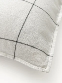 Federa reversibile in flanella di cotone a quadri Noelle