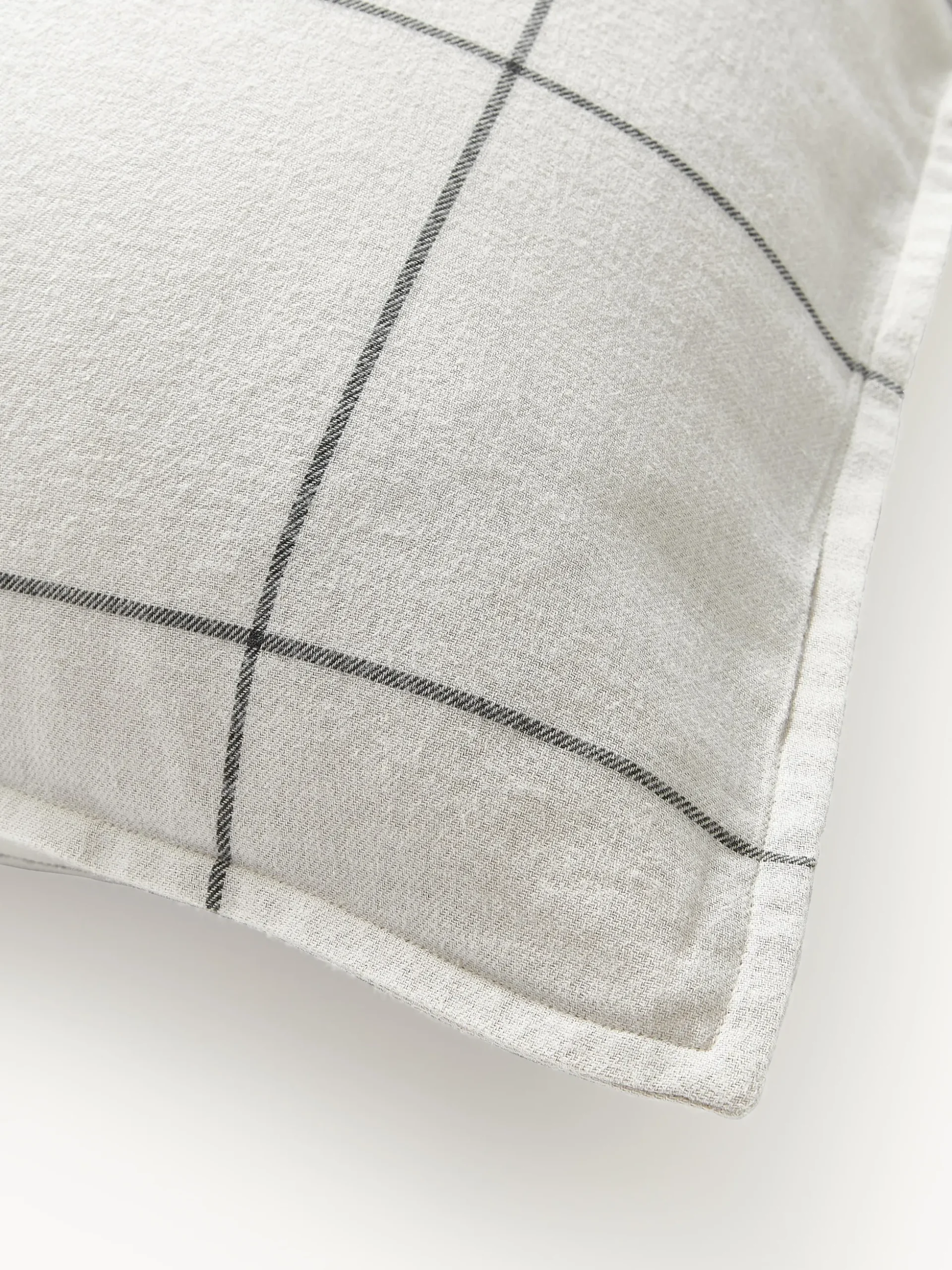 Federa reversibile in flanella di cotone a quadri Noelle
