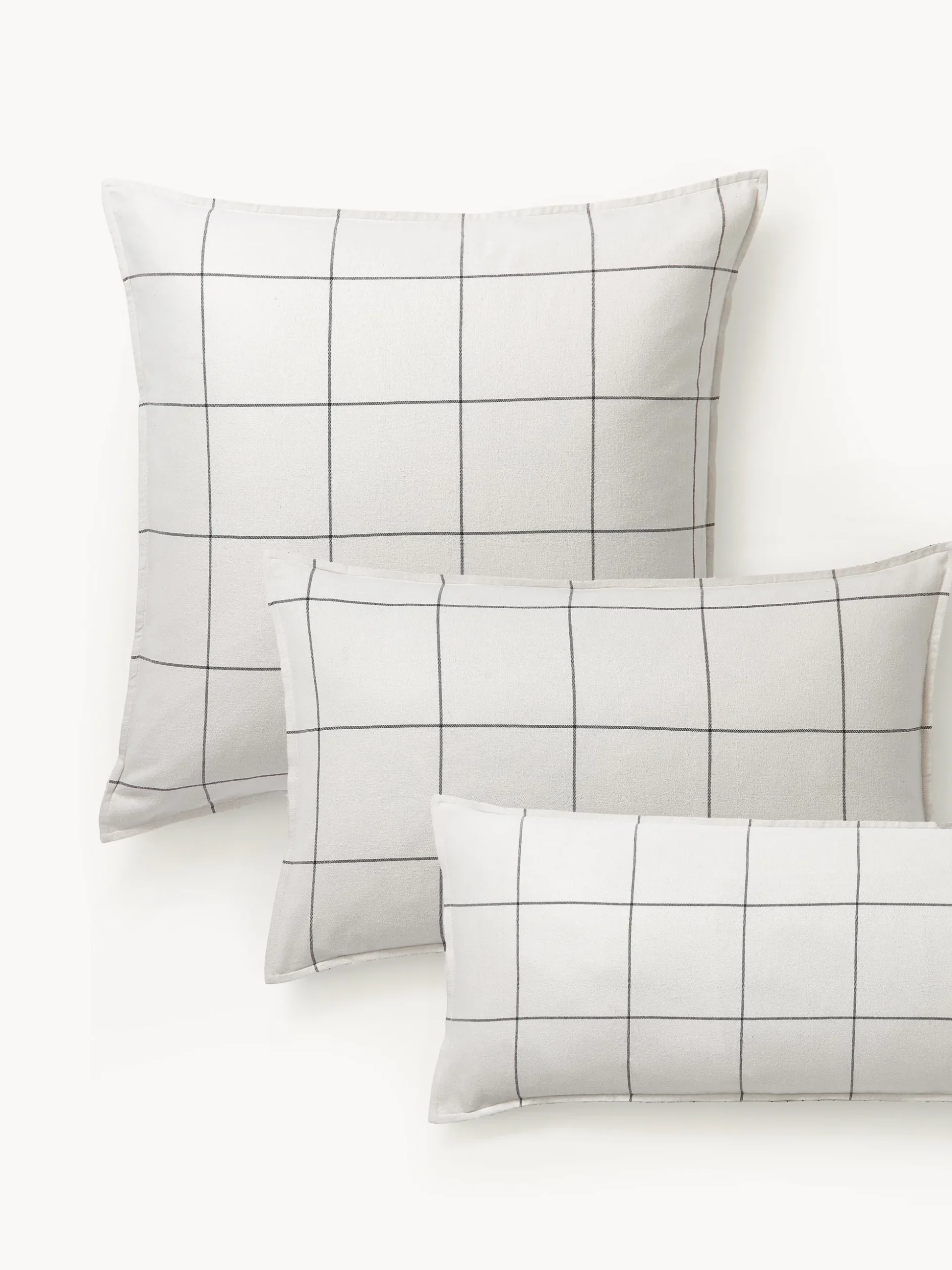 Federa reversibile in flanella di cotone a quadri Noelle