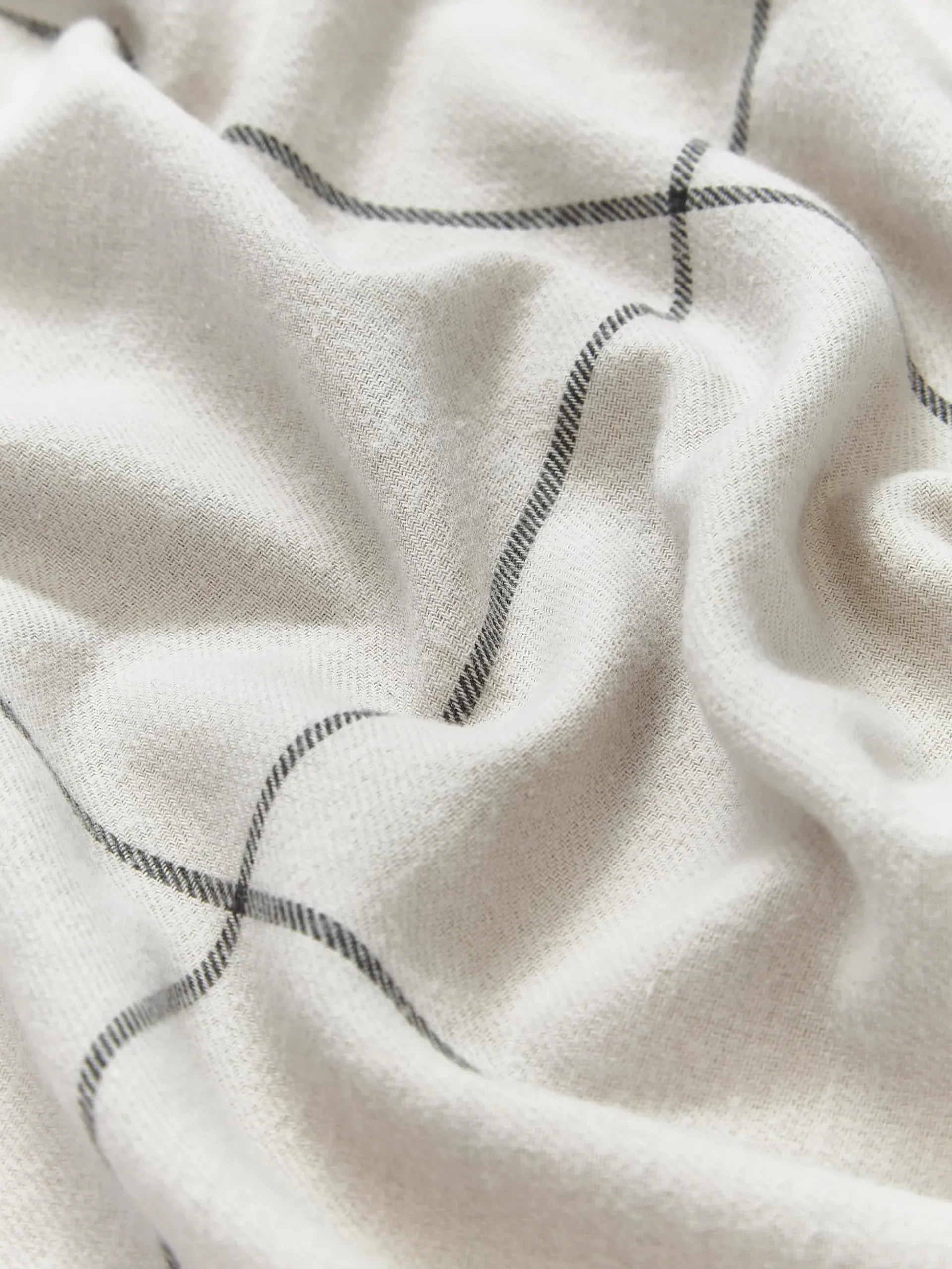 Federa reversibile in flanella di cotone a quadri Noelle