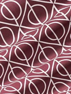Federa in cotone con stampa geometrica Jella