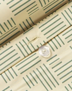 Federa in cotone percalle con stampa geometrica Inki