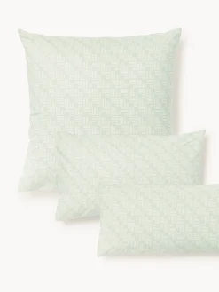 Federa in cotone percalle con stampa geometrica Inki