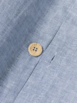 Federa in lino con cucitura in rilievo Linna