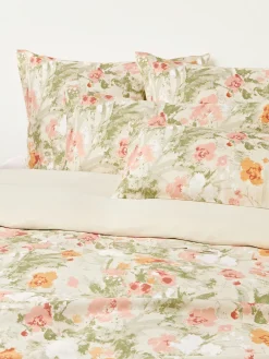 Federa in raso di cotone floreale Anthea