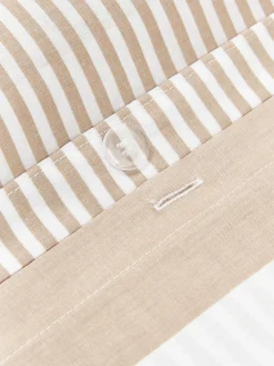 Federa reversibile in cotone a righe Lorena