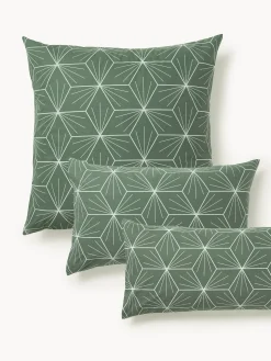 Federa reversibile in cotone con stampa geometrica Ilda