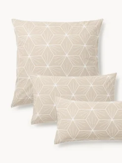 Federa reversibile in cotone con stampa geometrica Ilda