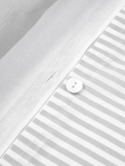 Federa reversibile in cotone a righe Lorena