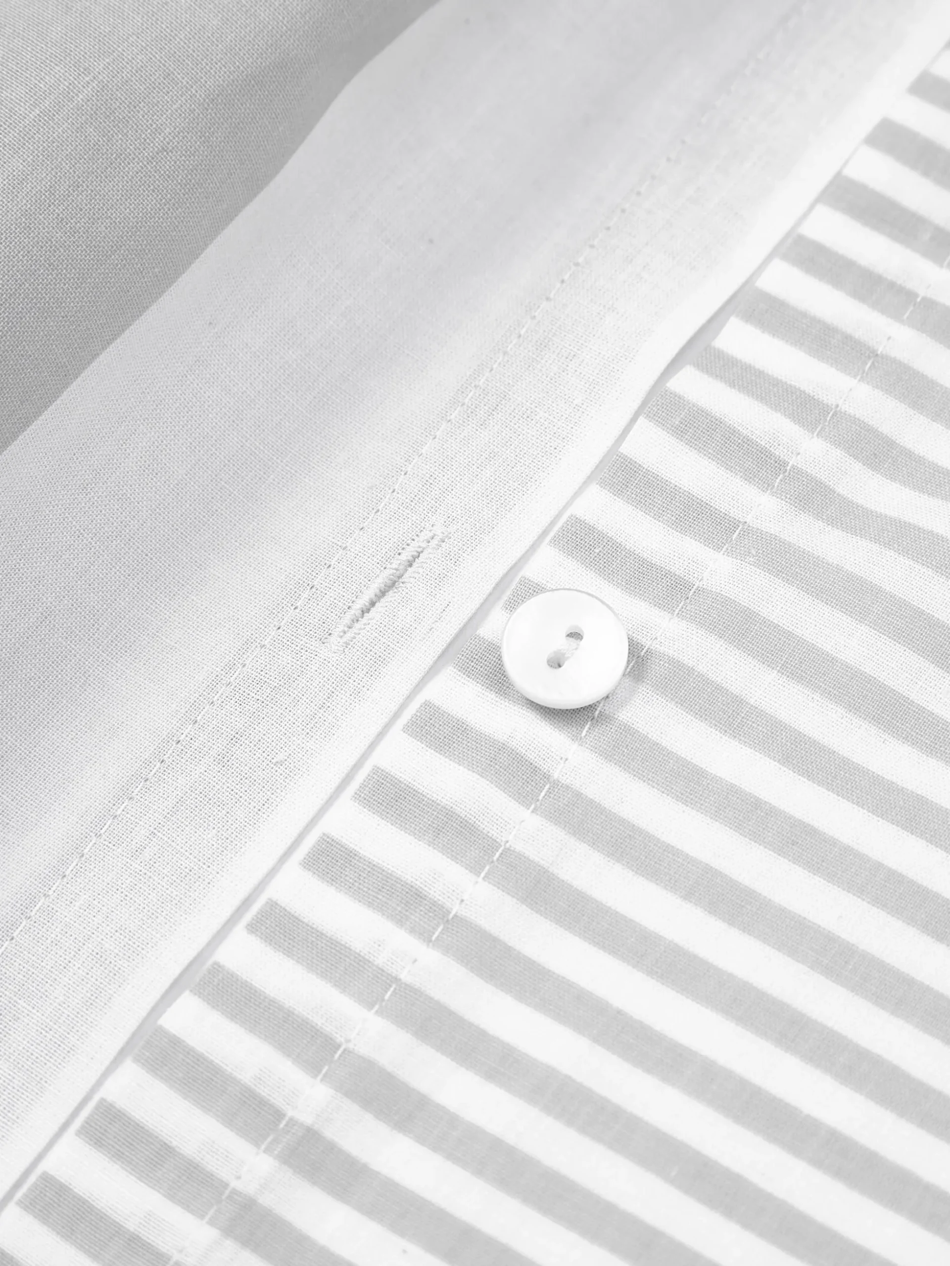 Federa reversibile in cotone a righe Lorena