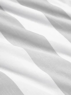 Federa reversibile in cotone a righe Lorena